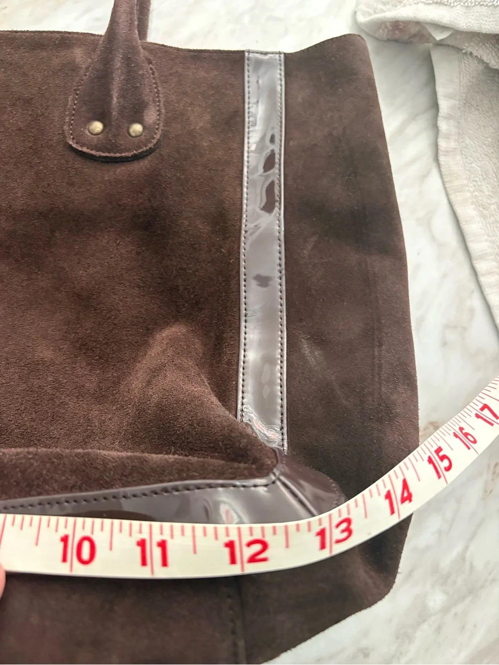 GAP-Y2K Brown Suede Large Tote Bag - Women
